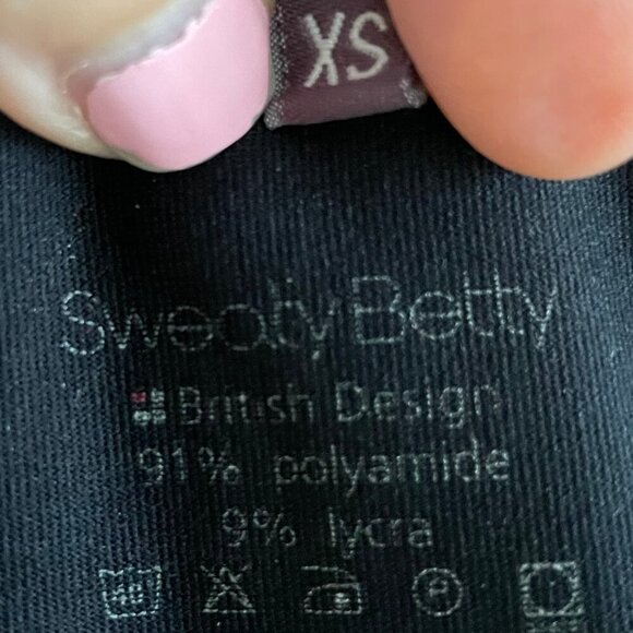 Sweaty Betty Seamless Lightweight Racerback Polyamide Lycra Top Black Sz XS - Picture 7 of 9